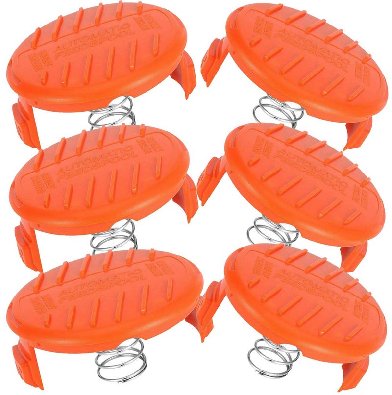 BOOTOP PIN Trimmer Replacement Spool Cap - Replace RC-100-P, RC100P, 385022-03 - Compatible with Black and Decker - Weed Eater Cover - Weed Wacker Caps - Grass Trimmer Parts (6 Cap, 6 Spring) by BOOTOP - Image 3